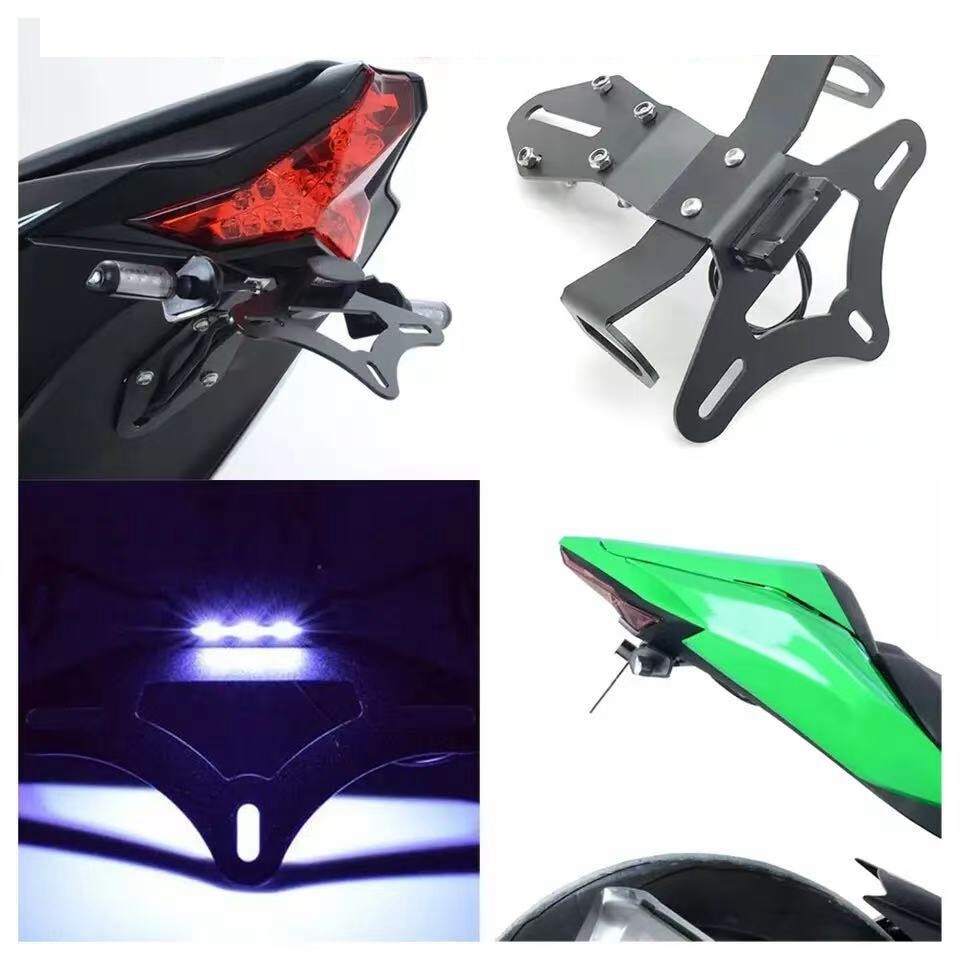 らい 适用于川崎 ZX-10R 16-21 摩托车车牌架尾部消除器- | eBay