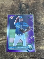 2022 Bowman Draft Paper Base Purple #BD-184 Trevor Martin /250 - Tampa Bay Rays