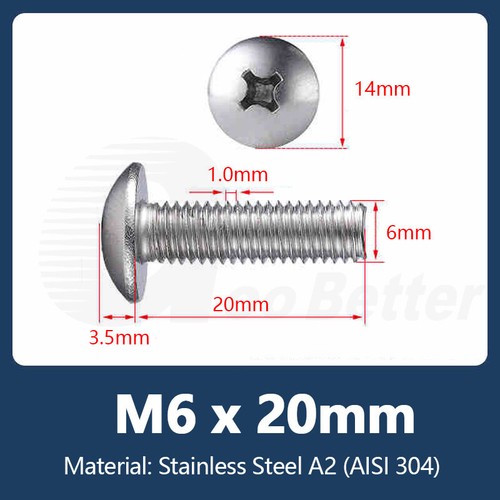 M2 M3 M4 M5 M6 M8 Phillips Truss Head Machine Screws Bolts Stainless Steel A2 - Picture 92 of 113