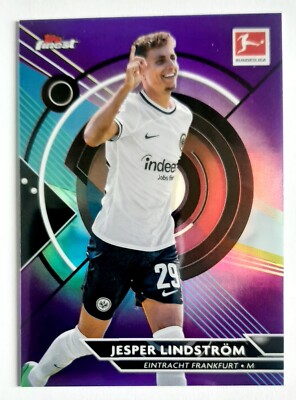Jesper Lindstrom. Lila 113/250. Topps Finest Bundesliga 22/23. Eintracht...