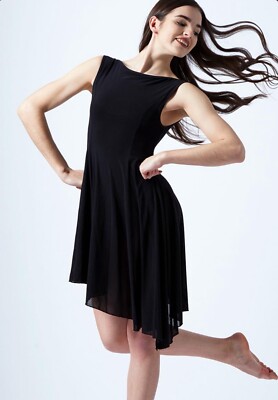 Move Dance Pandora Asymmetrisches Lyrisches Kleid - Schwarz  