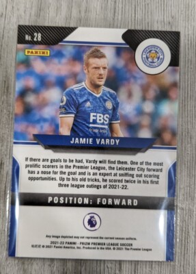 JAMIE VARDY 2021-22 Panini Prizm Premier League Base Set #28