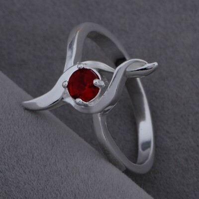 Bague argent ''Ruby Helix'' - Envoi de France immédiat