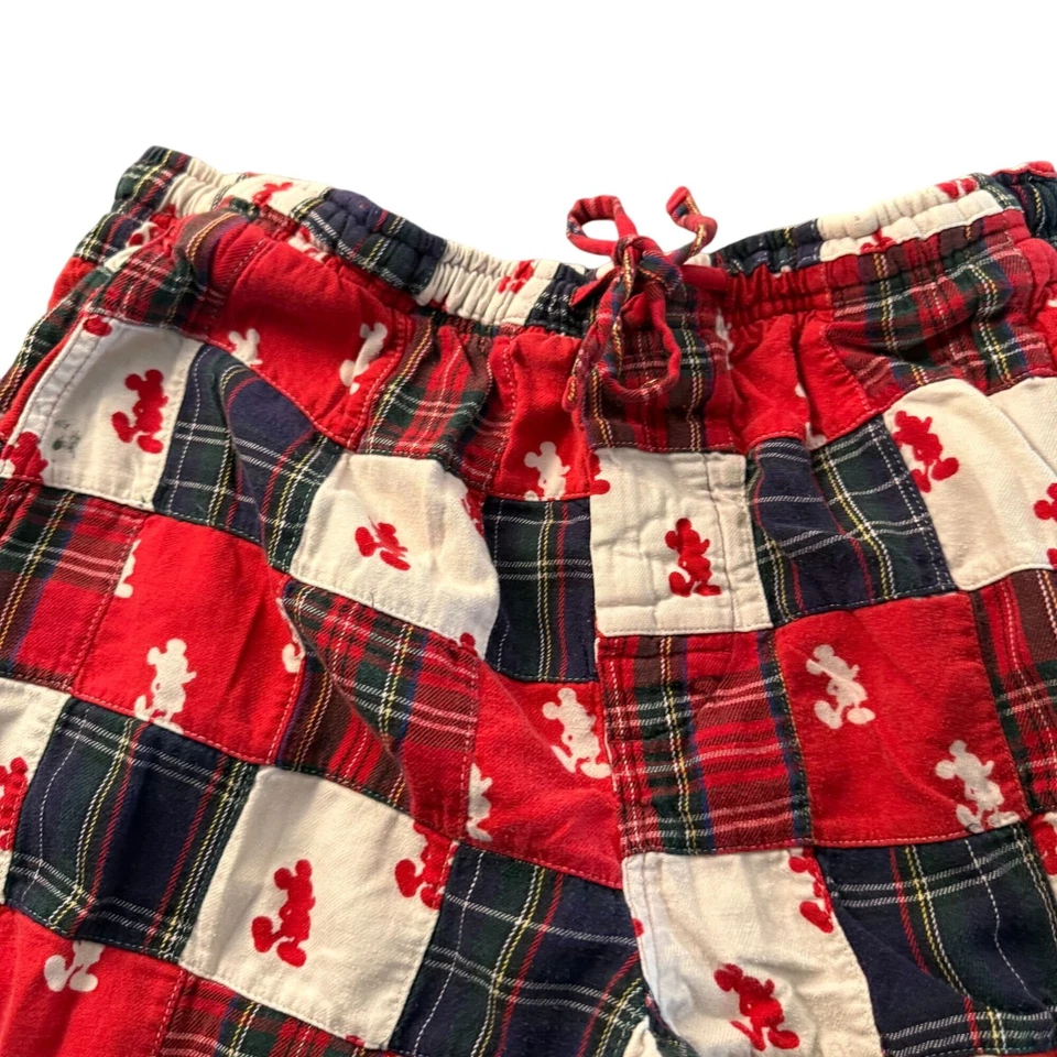 复古沃尔特迪斯尼世界米老鼠拼布格子睡衣裤男式中号 — 第 4/4 张图片