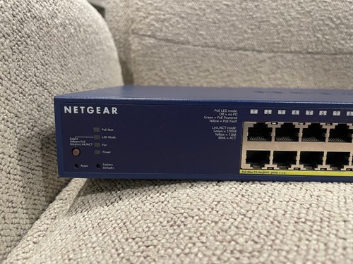 NETGEAR PROSAFE FS728TLP NETWORK RACK MOUNTABLE SWITCH 28 PORT POE - Picture 2 of 8