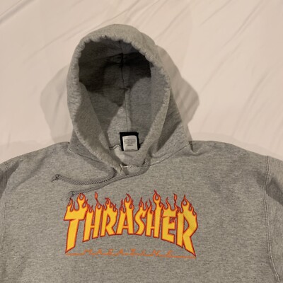 Thrasher Magazine Flaming Logo Official Hoodie Sweatshirt