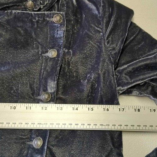 Free People Faye Velvet Jacket Women's Size Extra Small Ebony Military - Picture 9 of 15