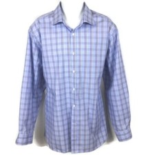 Michael Kors Men's Plaid Buttons Down Shirt Long Sleeves Size 17.5 34/35 