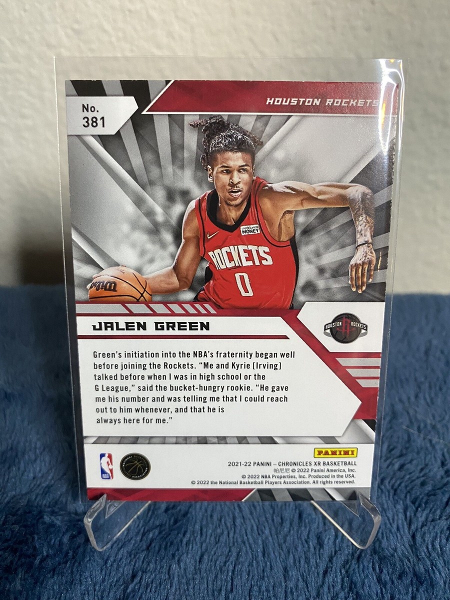2021-22 Panini Chronicles Jalen Green Rookie XR Base RC #381 2021-22 Panini Chronicles Jalen Green Rookie XR Base RC #381