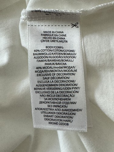 Polo Ralph Lauren Girls Size 6 Flutter Sleeve Ruffle Detail Tee Top White - Picture 5 of 5