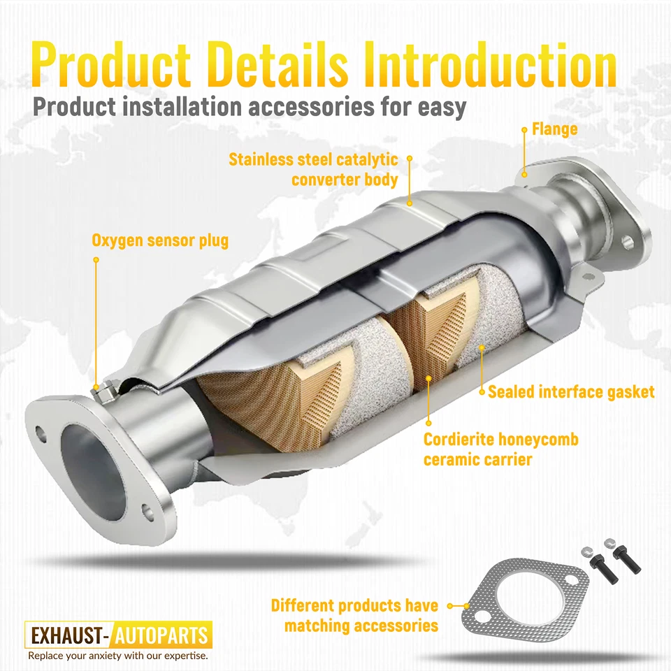 Catalytic converter For JEEP COMPASS / JEEP PATRIOT 2007 - 2017 2.4L 4WD - Изображение 2 из 4