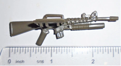 G I JOE Accessory  SOUND ATTACK        M-203 Attack Rifle  ( Wild Bill 2002 V5)