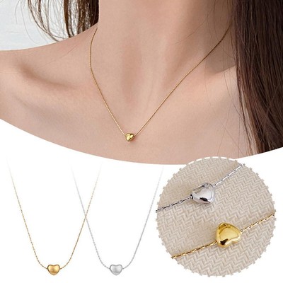 Golden Little Love Simple Necklace Temperament Clavicle Fast Chain Y7Y7 J6U3