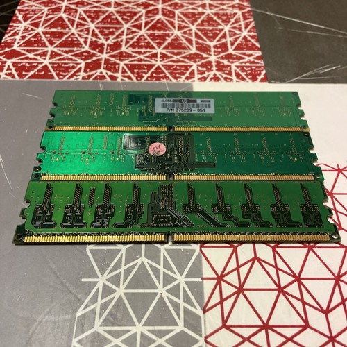 Lot de 3 barrettes de 512Mo de RAM PC3200 1Rx8 PC2 DDR 400mhz - Photo 3/3