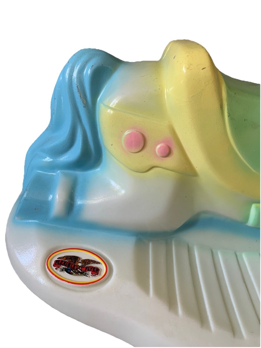 Vtg Kids Flexible Flyer Plastic Carousel Rocking Horse 1950s Model  display picture 1