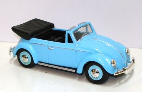 1:43 1962 VW BEETLE CABRIOLET VANGUARDS - DIECAST METAL - BLUE NEW - Picture 1 of 1