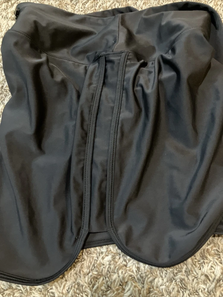 Soothfeel Womens XXL Black Tennis Skirt with Lined Zipper Pocket