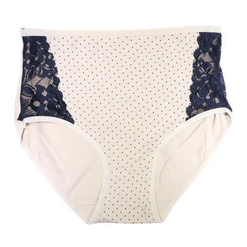 4x Damen Höschen Baumwolle Slip Dessous Spitze gepunktet Übergröße UK 8-18 5802 - Bild 6 von 8