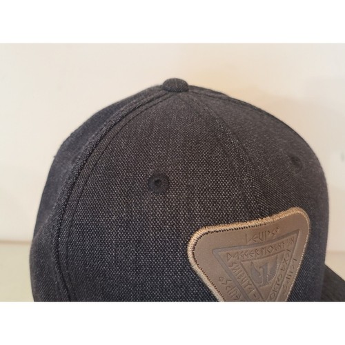 Levi's Leather Patch Hat Cap Denim Snapback Red Tag Dagger Mountain - Picture 17 of 24