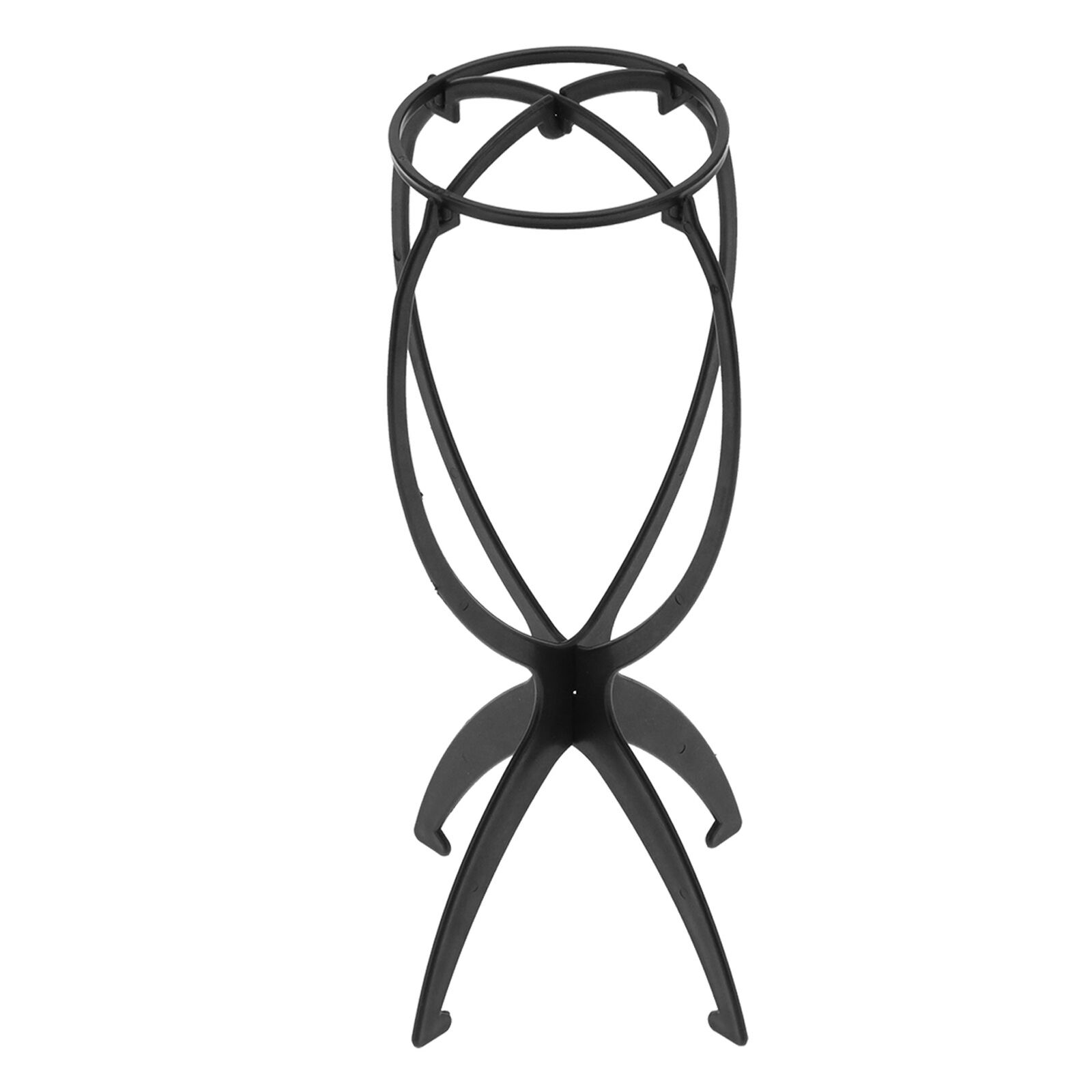 (Black)Wig Head Stand Travel Size Collapsible Wig Stand Wig Display Holder Rack - Picture 9 of 22