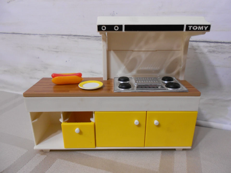 Muebles de cocina de colección para casa de muñecas Tomy ~ Gama ~ Lavavajillas 1980 cama MATTEL Foto 2 de 4