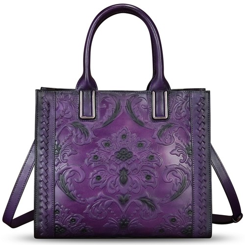 Genuine Leather Tote Bags for Women Handbags Vintage Shoulder Bag Crossbody Bag - Picture 3 of 14