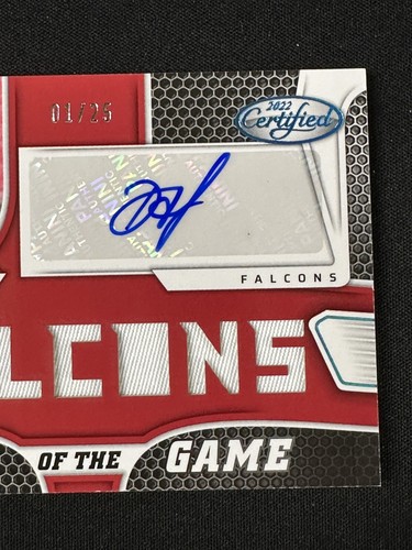2022 Certified Drake London Piece Of The Game RPA /25 Rookie Auto First #1 1/25 - Picture 4 of 9