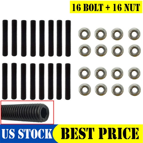 Carbon Steel Bolts Exhaust Manifold Header Stud Kit For Ford F150 4.6L