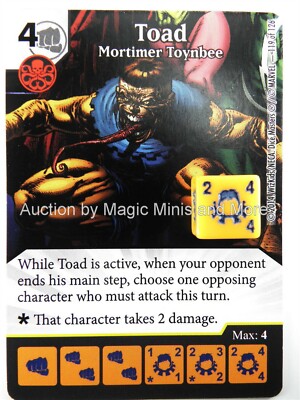 Uncanny X-Men ~ TOAD Mortimer Toynbee #119 rare Marvel Dice Masters Card Wizkids
