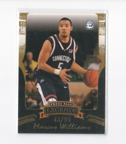MARCUS WILLIAMS 2007-08 PRESS PASS LEGENDS GOLD PARALLEL ROOKIE-SERIAL #'D/99