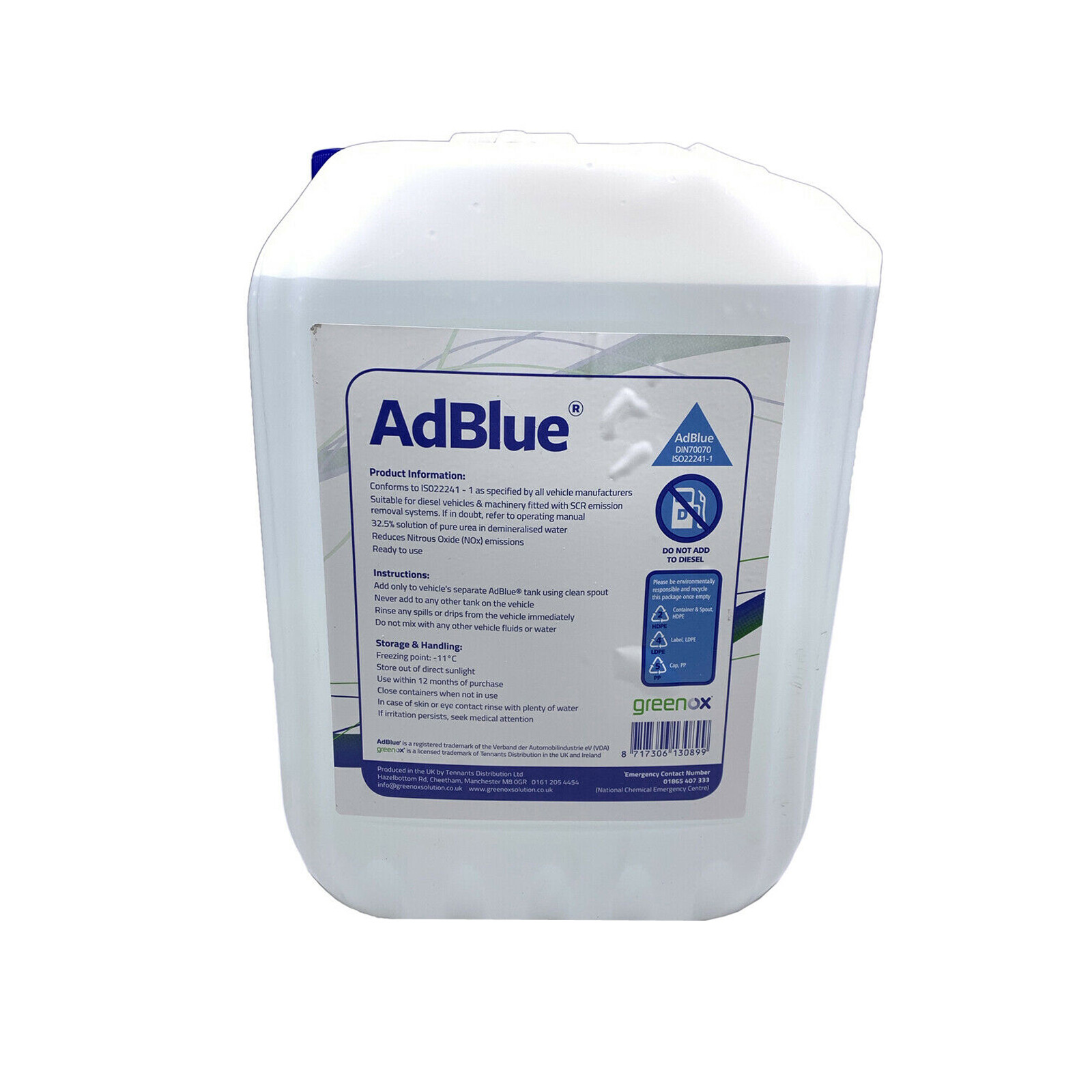 Greenox Fuel Additive AdBlue Emission Reduction Fluid for Diesel