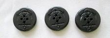 3/pcs Buttons Large Size Diameter=1 1/8" (29mm) Black color 4 Holes