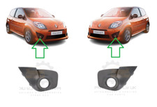 NEW FOR RENAULT TWINGO SPORT 2007 - 2011 FRONT FOGLIGHT GRILLE BLACK PAIR SET