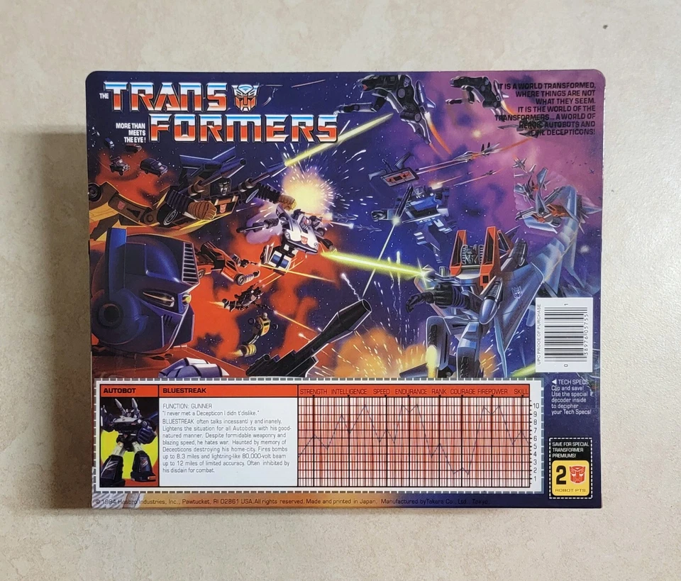TRANSFORMERS G1 BLUESTREAK IN US MISB RARE! AUTOBOT CAR TOY ROBOT SILVERSTREAK - Image 2 of 3