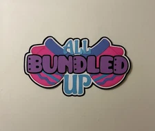 All Bundled Up Winter Scrapbook Title Handmade Paper Pierced Die Cut