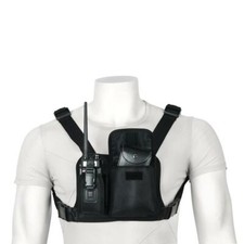 Walkie Talkie Chest Pocket Pack Backpack Handset Holder Bag For Two Way Radio