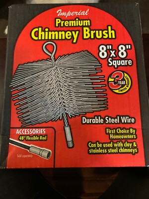 Imperial Premium Chimney Cleaning Brush 8'' x 8'' SQUARE Steel Wire NEW! BR0185