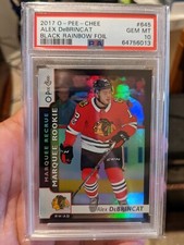 2017-18 ALEX DEBRINCAT O-Pee-Chee Black Rainbow Marquee Rookie RC 73/100 PSA 10