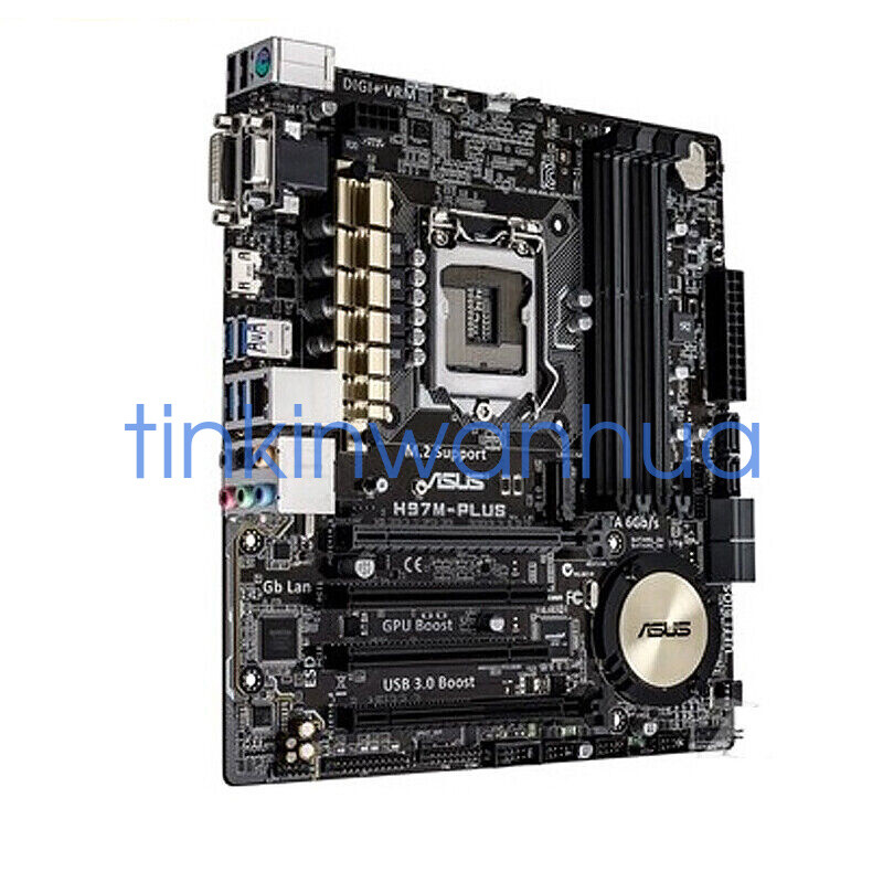 For ASUS H97M-PLUS Motherboard LGA1150 DDR3 VGA DVI Micro ATX | eBay