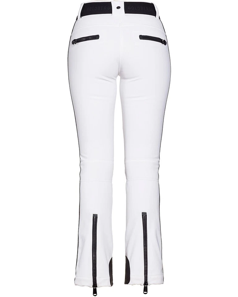 Настоящая овчина женщин белый и черный стильный дизайнер роскошь кожаные брюки WLP5a - Изображение 2 из 4