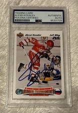 ALEXEI KOVALEV SIGNED 1992-93 UD ROOKIE CARD PSA AUTO