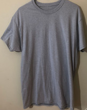 Hanes Mens Short Sleeve ComfortSoft Plain Cotton Crew Neck T-Shirt Gray Size L