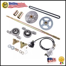 Drift Trike Go Kart Rear Live Axle Kit, Sprocket Hub, Brake Assembly, Chain
