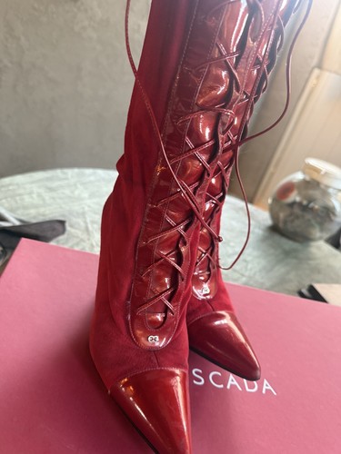 Escada Stiletto Womens Boots Sz 36 100/100 Leather Calf Preowned Read - Picture 4 of 16