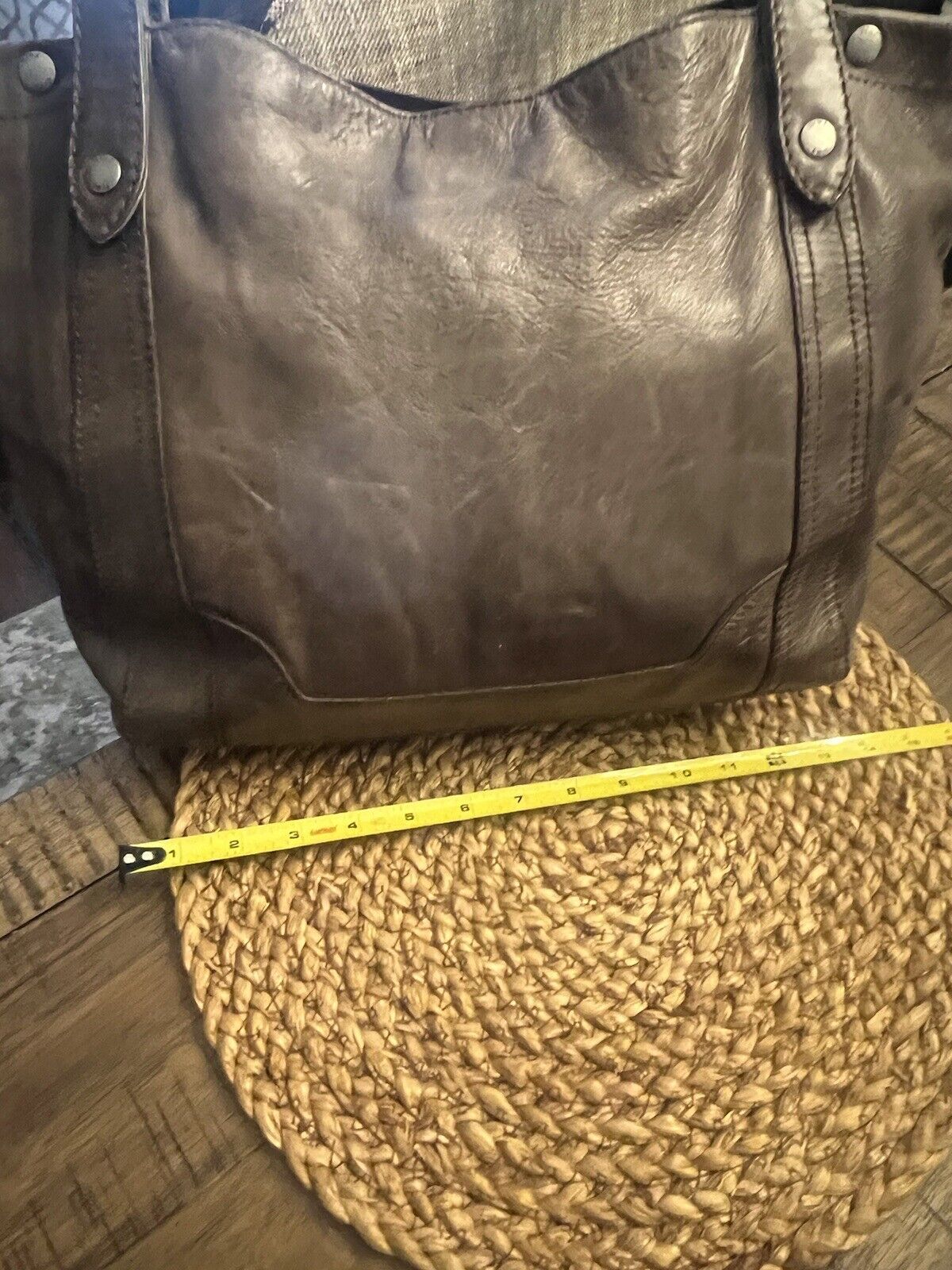 Frye Womens Tote Bag Slate Melissa Shoulder Leath… - image 2