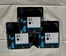 HP 65 3 PacK Black Ink New Genuine Exp: November 2026