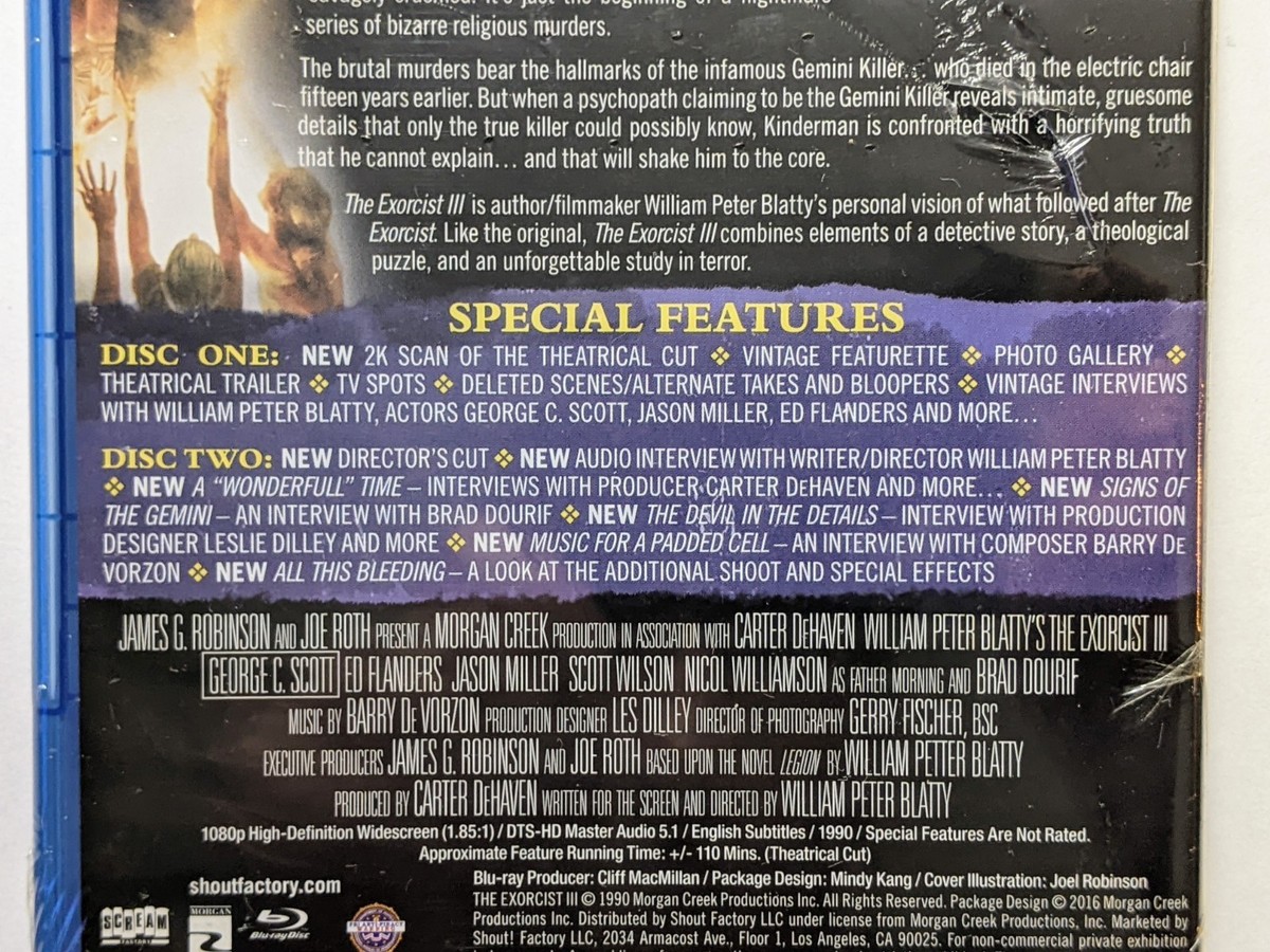 The Exorcist III (Collector's Edition) (Blu-ray, 1990) for