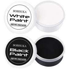 BOBISUKA Halloween Black and White Face Body Paint Oil Based Face Painting Ki...