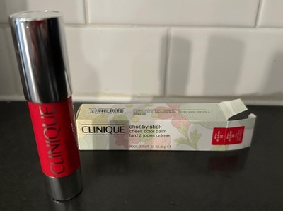CLINIQUE ~ CHUBBY STICK CHEEK COLOR BALM ~ # 08 RAMP'D UP ROUGE ~ .21 OZ