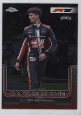 2025 Topps Chrome Formula 1 F1 On The Move Oliver Bearman #186 Rookie RC 1j86